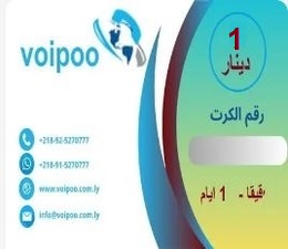 117 كرت اشتراك نت 1 قيقا لشبكة VoiPoo